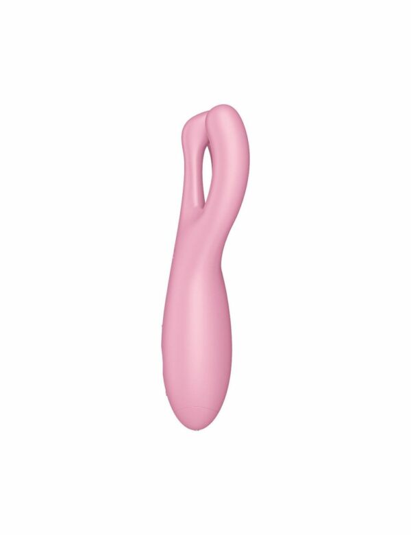 Кліторальний смарт-вібратор Satisfyer Threesome 4 Pink з трьома пальчиками - Зображення 3