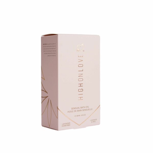 Преміальна олія для ванн HighOnLove Bath Oil - Lavender Honeybee (100 мл) з маслом насіння конопель - Зображення 3