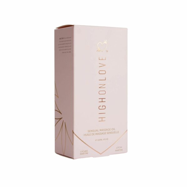 Масажна олія HighOnLove Massage Oil - Lychee Martini (120 мл) з маслом насіння конопель - Зображення 3