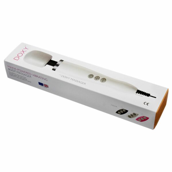 Вібромасажер DOXY Original White, дуже потужний, живлення 220В - Зображення 2
