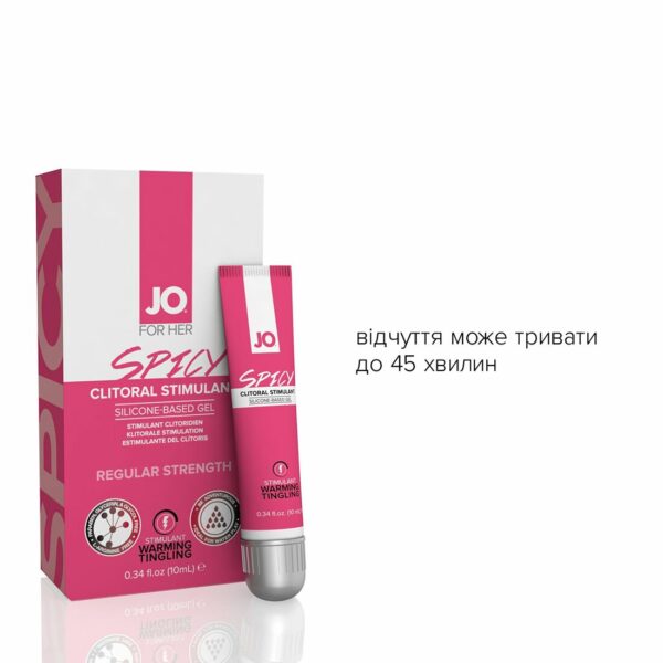 Збуджувальний гель для клітора JO SPICY WARMING (10 мл), розігрівальний - Зображення 3