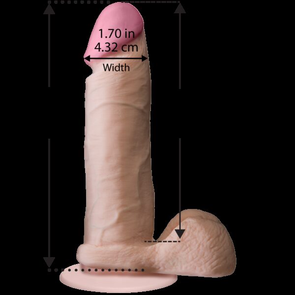 Фалоімітатор Doc Johnson The Realistic Cock 6 inch White – ULTRASKYN, Vack-U-Lock, діаметр 4,3 см - Зображення 3