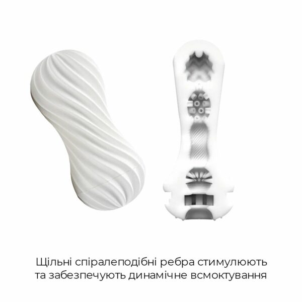 Мастурбатор Tenga Flex Silky White зі змінною інтенсивністю, можна скручувати - Зображення 4