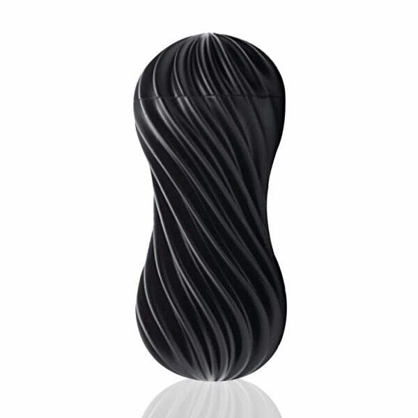 Мастурбатор Tenga Flex Rocky Black зі змінною інтенсивністю, можна скручувати