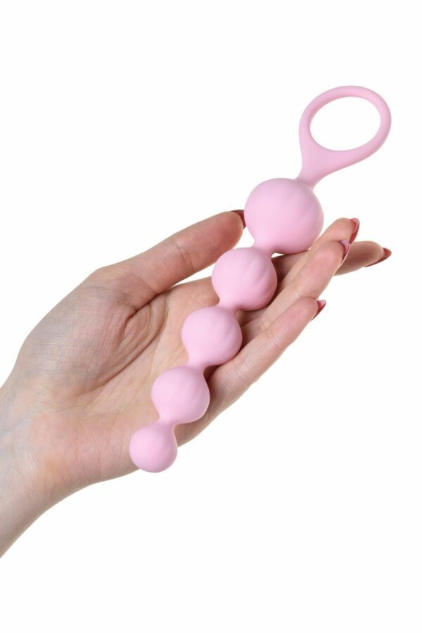 Набір анальних бус Satisfyer Beads Colored, силікон , макс. діаметр 3,3 см і 3,5 см - Зображення 4