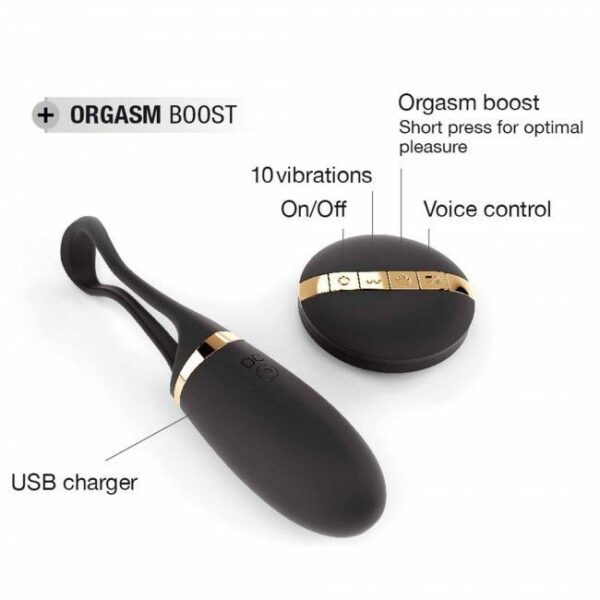 Виброяйце Dorcel Secret Delight Gold з пультом ДК, з турборежимом і голосовим керуванням - Зображення 6