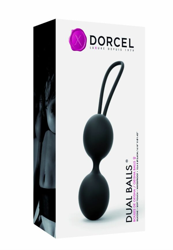 Вагінальні кульки Dorcel Dual Balls Black, діаметр 3,6 см, вага 55гр - Зображення 3