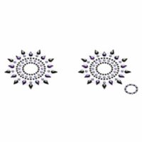 Пестіс з кристалів Petits Joujoux Gloria set of 2 – Black/Purple, прикраса на груди