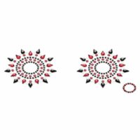 Пестіс з кристалів Petits Joujoux Gloria set of 2 – Black/Red, прикраса на груди