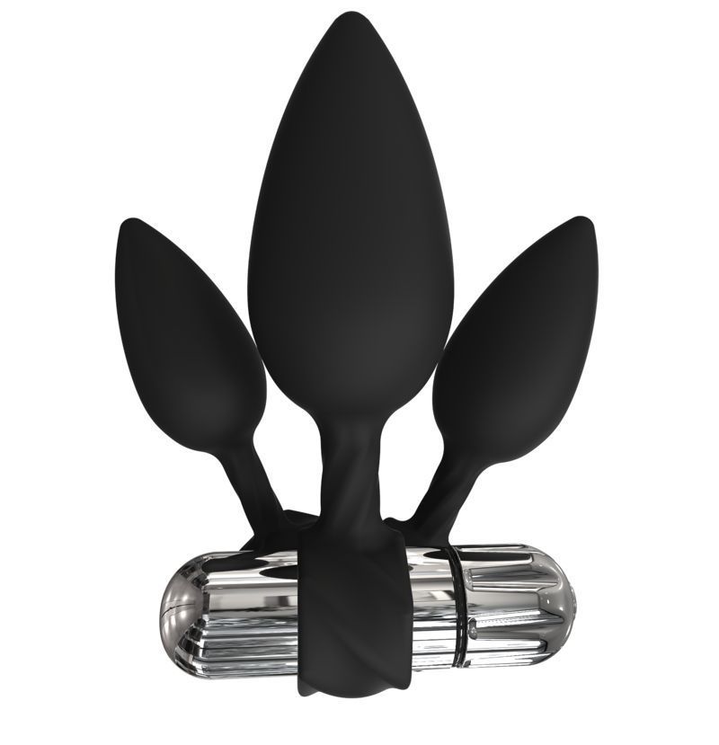 Набір анальних вібропробок Bathmate Anal Training Plugs VIBE, діаметр 2,5 см - 3,1см - 3,8см - Зображення 2