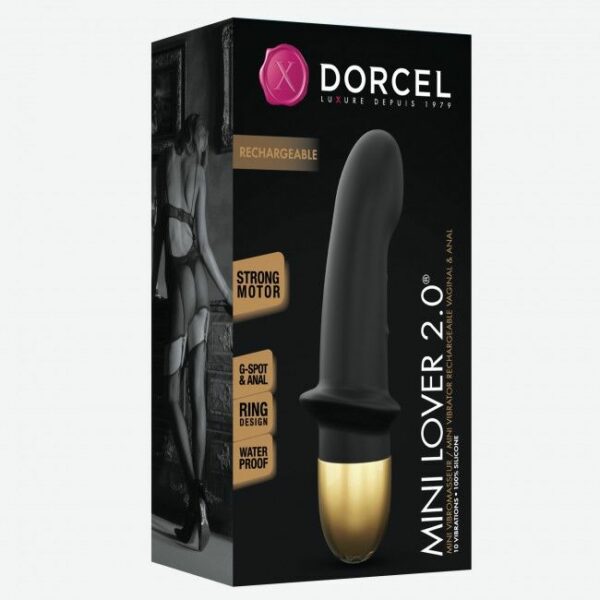 Вібратор Dorcel Mini Lover Black 2.0 перезаряджається, для точки G і масажу простати - Зображення 4