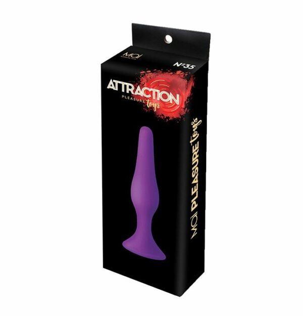 Анальна пробка з присоскою MAI Attraction Toys №35 Purple, довжина 15,5 см, діаметр 3,8см - Зображення 4