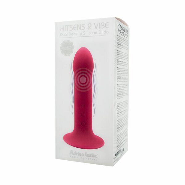 Двошаровий ділдо з вібрацією Adrien Lastic Hitsens 2 Pink, відмінно для страпона, макс діаметр 4 см, - Зображення 6