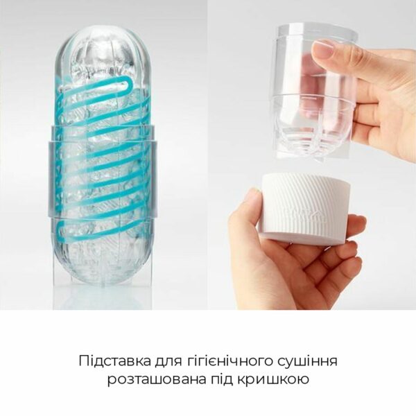 Мастурбатор Tenga Spinner 04 Pixel Cool Edition з пружною стимулювальною спіраллю всередині - Зображення 6