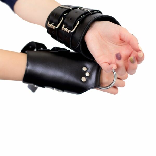 Манжети для підвісу за руки Art of Sex – Kinky Hand Cuffs For Suspension, чорні, натуральна шкіра - Зображення 6