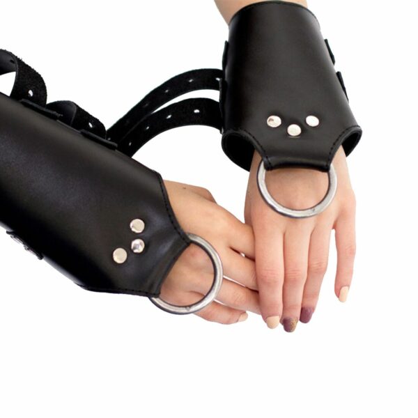 Манжети для підвісу за руки Art of Sex – Kinky Hand Cuffs For Suspension, чорні, натуральна шкіра - Зображення 7