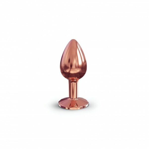 Металева анальна пробка із прикрасою у вигляді кристалу Dorcel - Diamond Plug Rose Gold S - Зображення 2