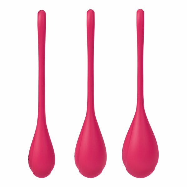 Набір йоні намистин Satisfyer Yoni Power 1 Red, діаметр 2-2,5-3см, вага 22-46-74гр - Зображення 2