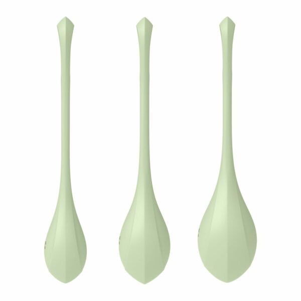 Набір йоні намистин Satisfyer Yoni Power 2 Light Green, диаметр 2-2,5-3см, вес 22-44-73гр - Зображення 2