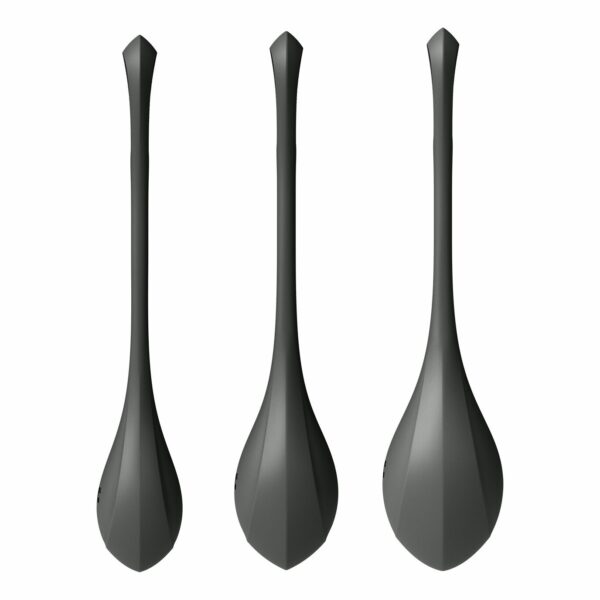 Набір йоні намистин Satisfyer Yoni Power 2 Black, діаметр 2-2,5-3см, маса 22-44-73 г - Зображення 2