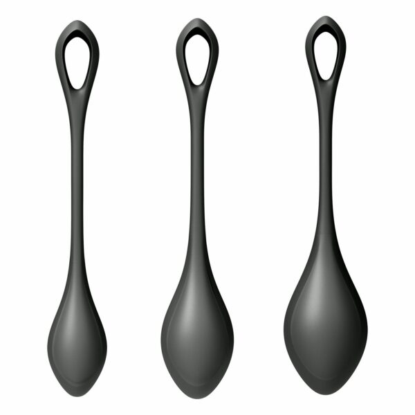Набір йоні намистин Satisfyer Yoni Power 2 Black, діаметр 2-2,5-3см, маса 22-44-73 г - Зображення 3