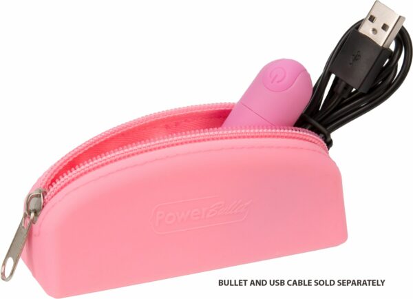 Сумка для зберігання секс-іграшок PowerBullet - Silicone Storage Zippered Bag Pink - Зображення 4