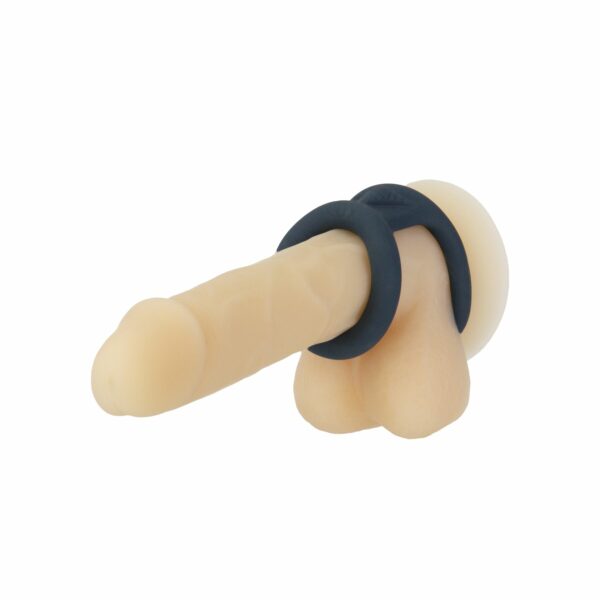 Подвійне ерекційне кільце LUX Active – Tug – Versatile Silicone Cock Ring - Зображення 5