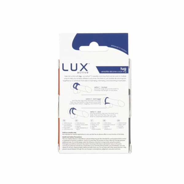 Подвійне ерекційне кільце LUX Active – Tug – Versatile Silicone Cock Ring - Зображення 9