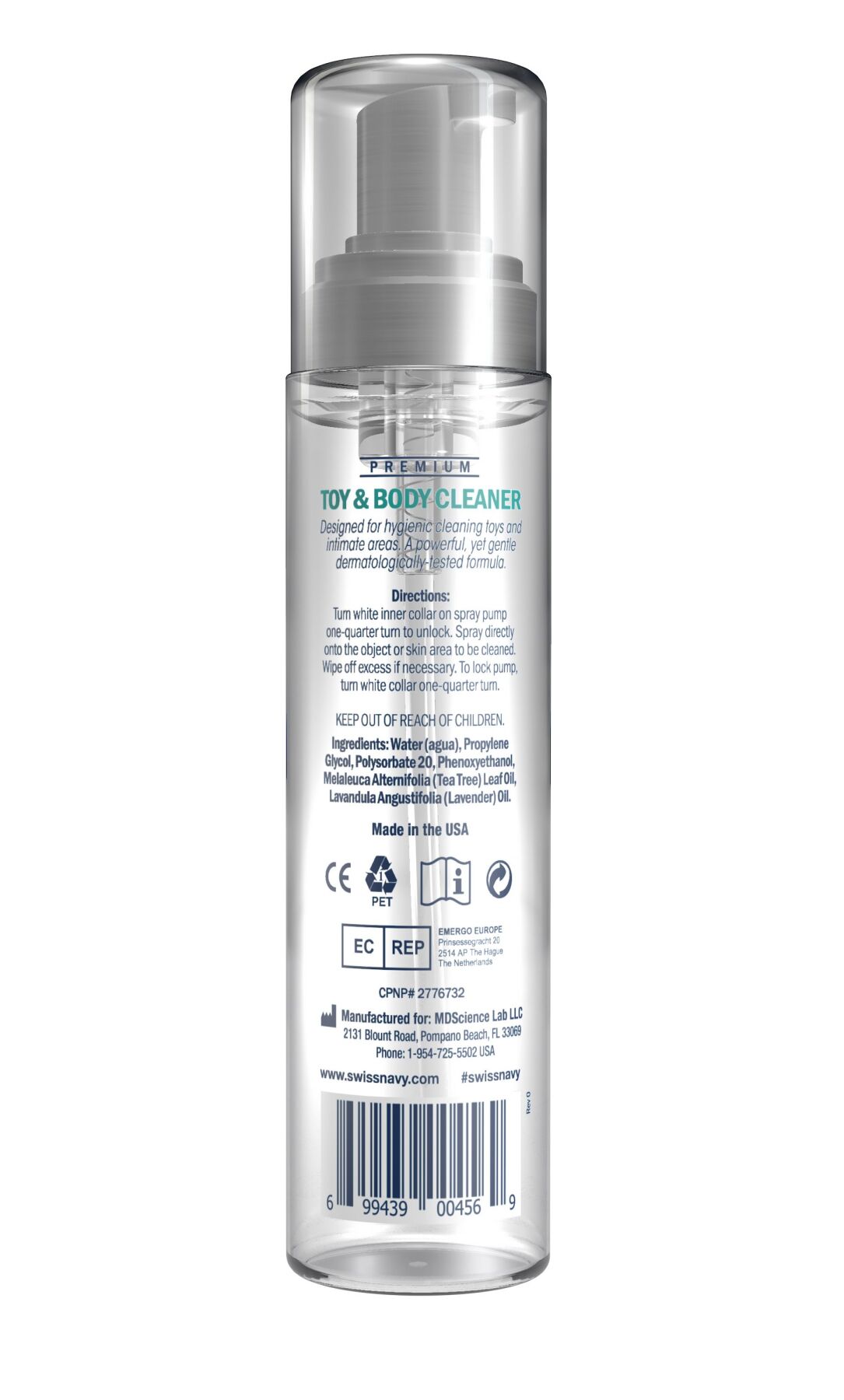 Засіб для чищення Swiss Navy Toy & Body Cleaner 29,5 мл - Зображення 2