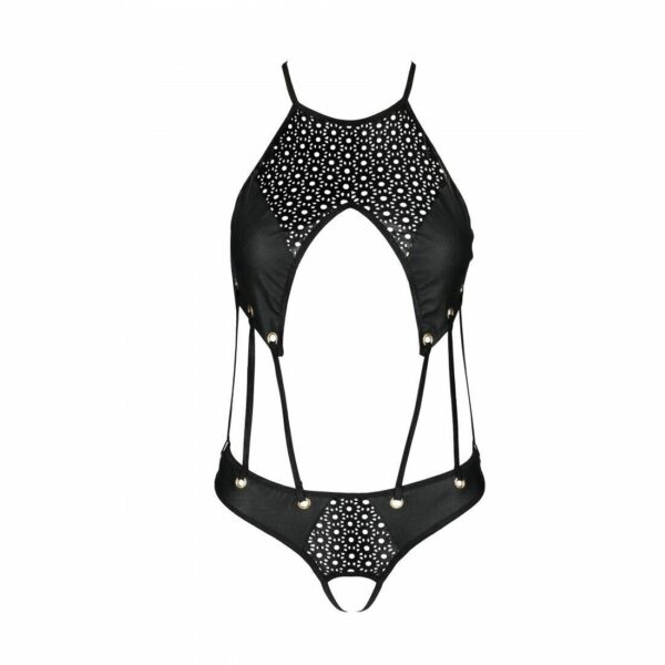 Розпродаж!!! Боді з екошкіри з ремінцями та перфорацією Tamaris Body black L/XL — Passion - Зображення 3