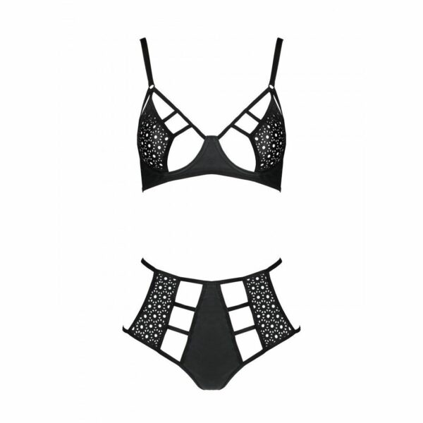 Розпродаж!!! Комплект з екошкіри Passion Tamaris Set black L/XL, бюстгальтер та трусики - Зображення 3