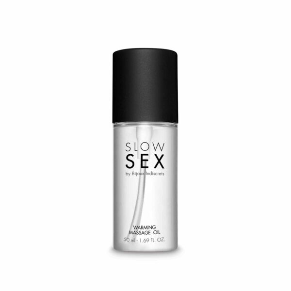 Розігрівальна їстівна масажна олія Bijoux Indiscrets Slow Sex Warming massage oil - Зображення 2