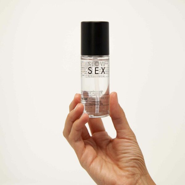 Розігрівальна їстівна масажна олія Bijoux Indiscrets Slow Sex Warming massage oil - Зображення 3