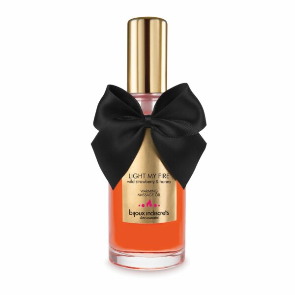 Розігрівальна олія Bijoux Indiscrets Light my Fire – Wild Strawberry&Honey - Зображення 2