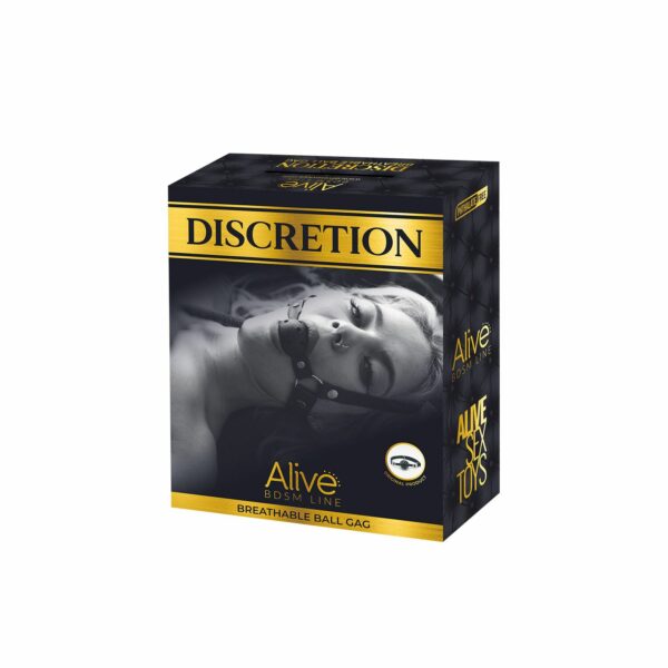 Повітропроникний кляп Alive Discretion Red - Зображення 3