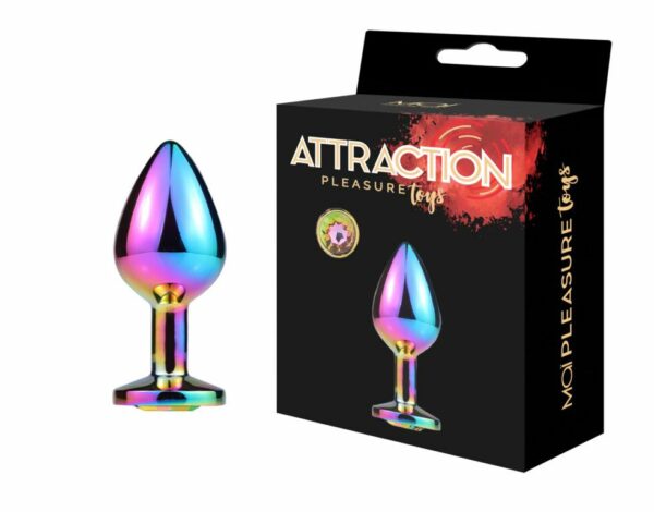 Металева анальна пробка MAI Attraction Toys №73 Rainbow - Зображення 3