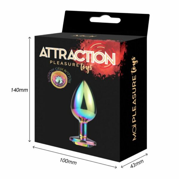 Металева анальна пробка MAI Attraction Toys №74 Rainbow - Зображення 7