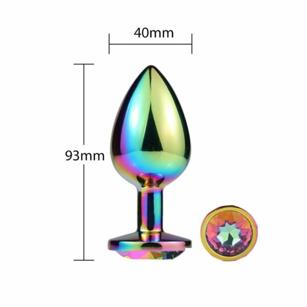 Металева анальна пробка MAI Attraction Toys №74 Rainbow - Зображення 2