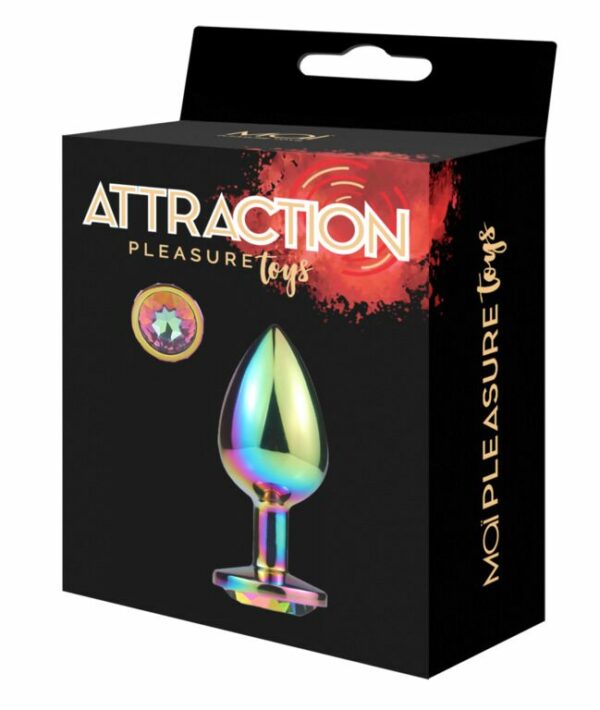 Металева анальна пробка MAI Attraction Toys №74 Rainbow - Зображення 5