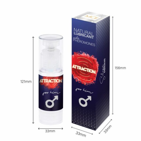 Змазка на водній основі MAI Attraction for Him (50 мл) з феромонами для нього - Зображення 3