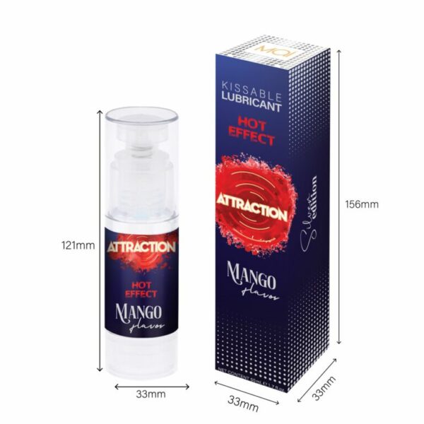 Змазка для орального сексу з зігрівальним ефектом MAI Attraction Heat Mango (50 мл) - Зображення 4