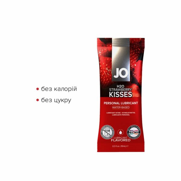 Набір лубрикантів Foil Display Box – JO H2O Lubricant – Strawberry – 12 × 10ml - Зображення 3