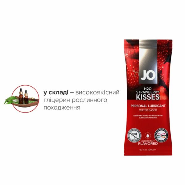 Набір лубрикантів Foil Display Box – JO H2O Lubricant – Strawberry – 12 × 10ml - Зображення 5