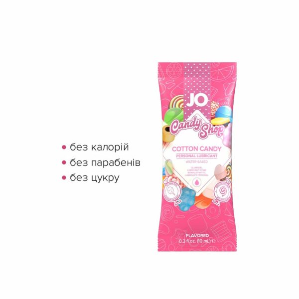 Набір лубрикантів Foil Display Box – JO H2O Lubricant – Cotton Candy – 12 × 10ml - Зображення 3