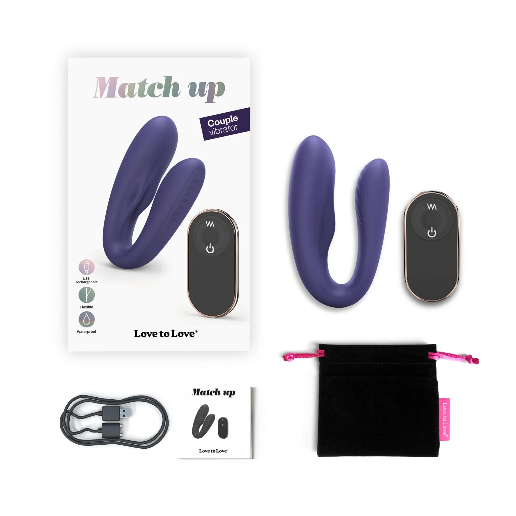 Вібратор для пар із пультом ДК Love To Love MATCH UP - MIDNIGHT INDIGO - Зображення 7