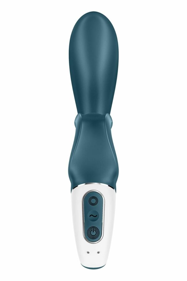 Смартвібратор-кролик Satisfyer Hug Me Bluegrey, 2 мотори, діаметр 4,2см, широка кліторальна частина - Зображення 5