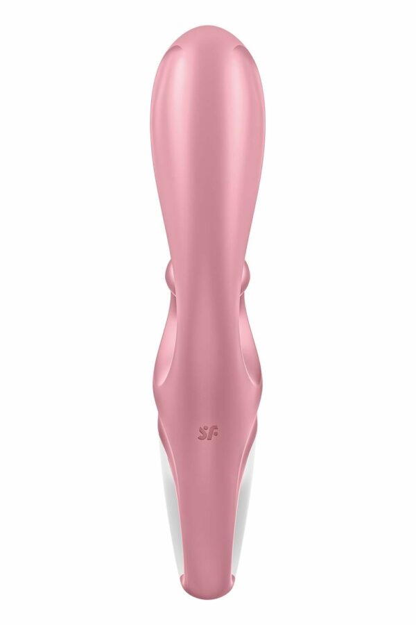 Смартвібратор-кролик Satisfyer Hug Me Pink, 2 мотори, діаметр 4,2см, широка кліторальна частина - Зображення 5