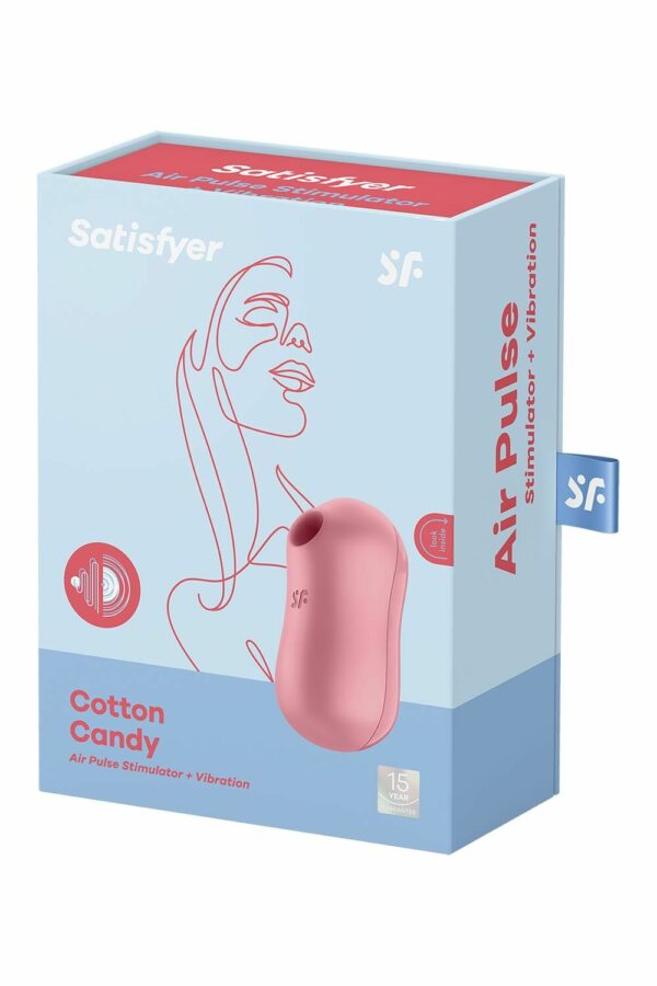 Вакуумний стимулятор із вібрацією Satisfyer Cotton Candy Light Red - Зображення 7