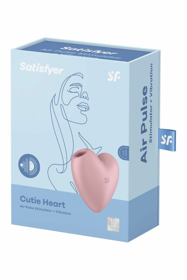 Вакуумний стимулятор-серце з вібрацією Satisfyer Cutie Heart Light Red - Зображення 7