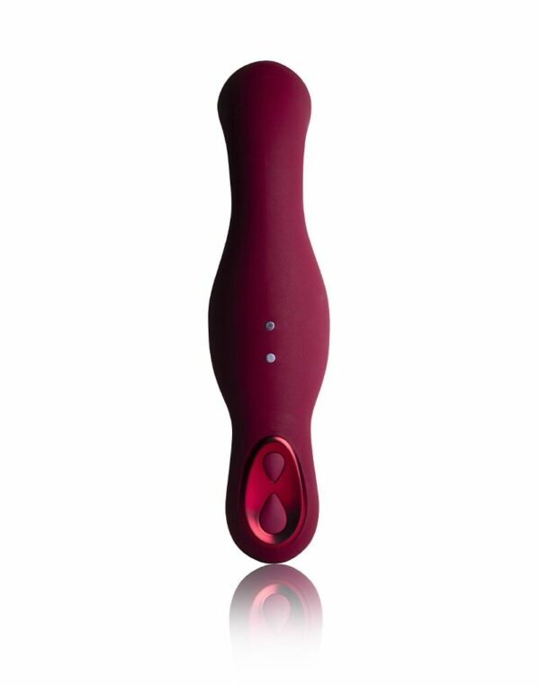 Універсальний sit-on-top вібратор Rocks Off Ruby Glow Blush, пульт ДК - Зображення 3